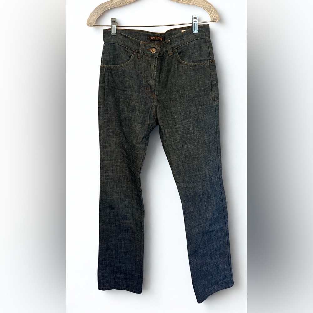 GF Ferré Italian-Made Straight Leg Jeans Size 26 / IT 40 Dark Wash Designer - Picture 4 of 6